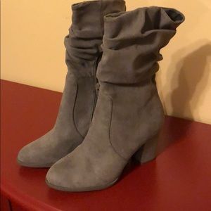 NY&Co Slouchy Gray Booties NWT